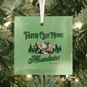 Faith Can Move Mountains Glass Tree Decoration