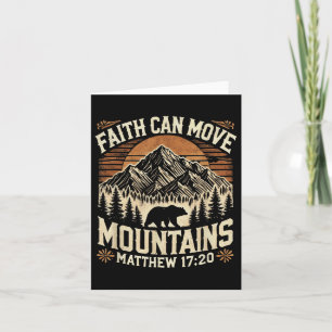 Faith Can Move Mountains Inspirational Jesus Chris Card