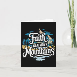 Faith Can Move Mountains Jesus Religious Christian Card