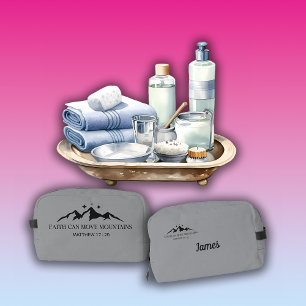 Faith can move mountains.” — Matthew 17:20 Dopp Kit