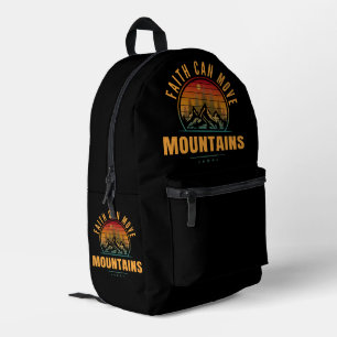 Faith Can Move Mountains Printed Backpack