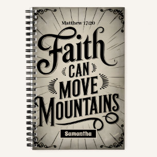 Faith Can Move Mountains Vintage Christian Journal