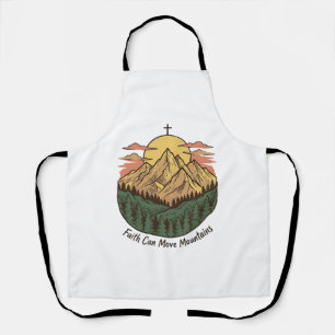 Faith Can Move Mountains Vintage Mountain Shirt (3 Apron