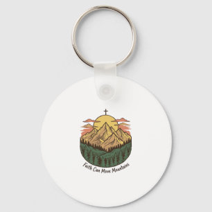 Faith Can Move Mountains Vintage Mountain Shirt (3 Key Ring