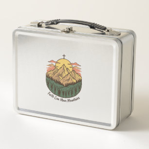 Faith Can Move Mountains Vintage Mountain Shirt (3 Metal Lunch Box