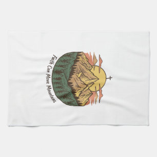 Faith Can Move Mountains Vintage Mountain Shirt (3 Tea Towel
