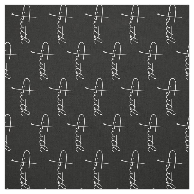 Faith Christian Bible Words Positive Inspirational Fabric (Swatch)