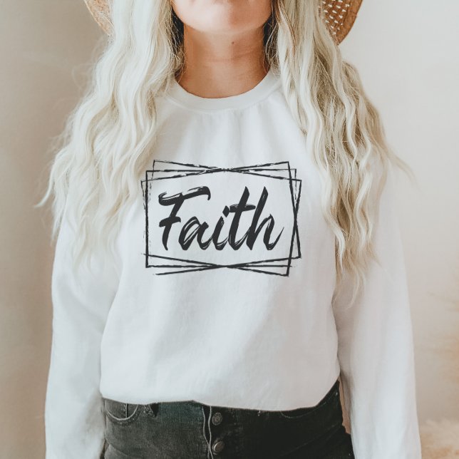 Faith Christianity Minimalist, Gift for Her Sweatshirt (Creator Uploaded)