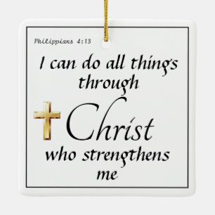 Faith Christmas ceramic ornament