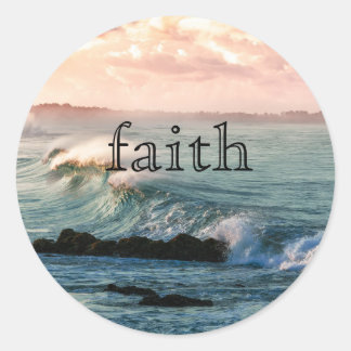 faith classic round sticker
