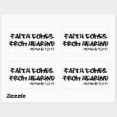 Faith Comes From Hearing Sticker Romans 10:17 (Sheet)