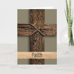 Faith Copper Cross Ephesians 2:8 Encouragement Card