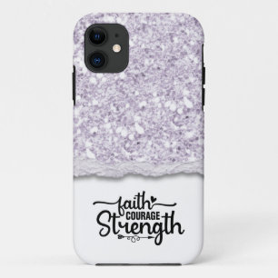 Faith Courage Strength Calligraphy Script Quote Case-Mate iPhone Case