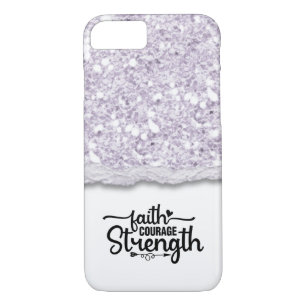 Faith Courage Strength Calligraphy Script Quote Case-Mate iPhone Case