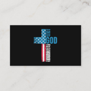 Faith Cross American Flag Christ Jesus Business Card
