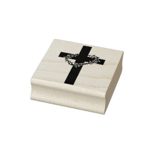 faith cross art stamp