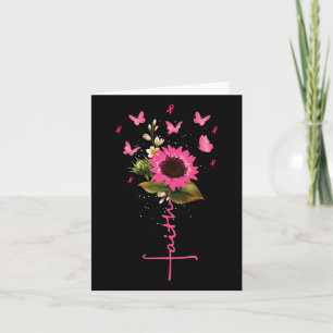 Faith Cross Breast Cancer Awareness Christian Gift Card