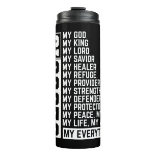 Faith Cross Christian Religious Jesus Lord Gift Je Thermal Tumbler