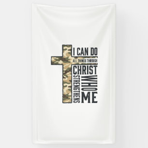 Faith Cross I Can Do All Things Christian Shirt Banner