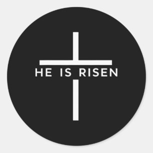 Faith Cross Jesus Resurrection Christians Classic Round Sticker