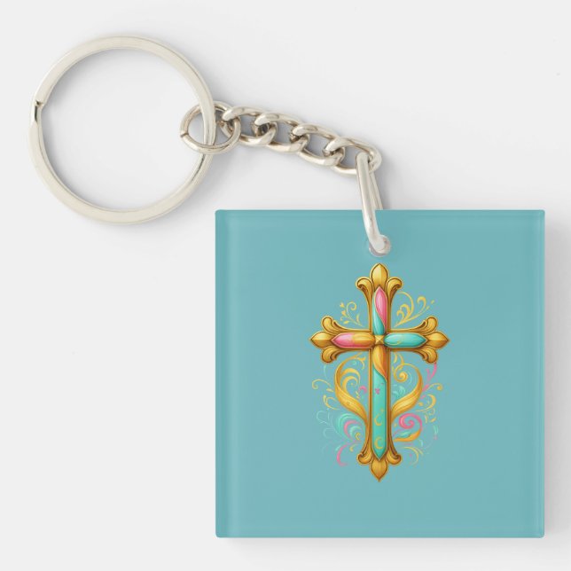 Faith Cross Key Ring (Front)