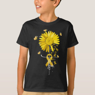 Faith Cross Tee Christian Childhood Cancer Awarene