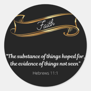 Faith Definition Classic Round Sticker