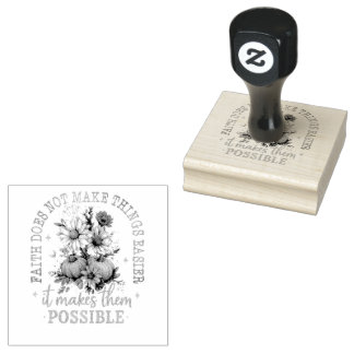 Faith Does Not....  Rubber Stamp