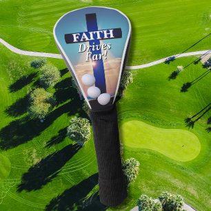 Faith Drives Far Golf Head Cover