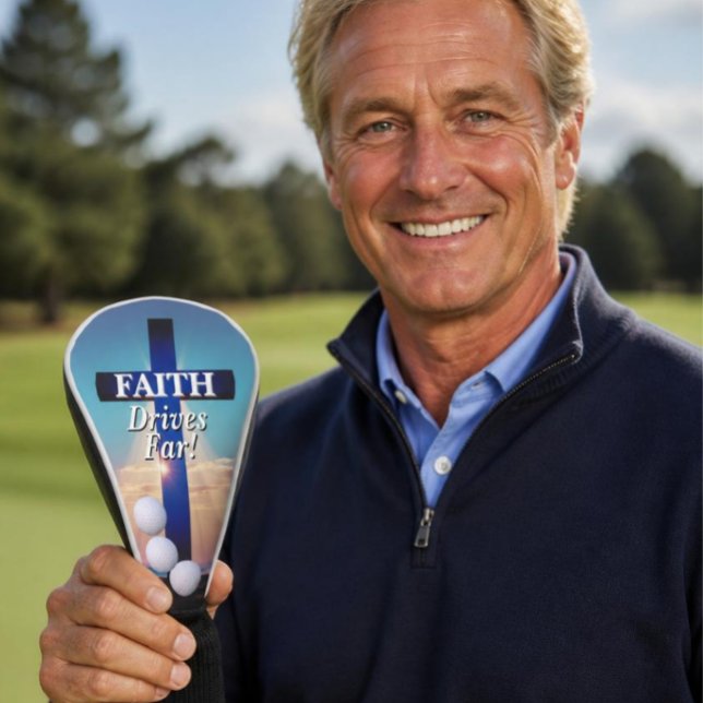 Faith Drives Far Golf Head Cover (Creator Uploaded)