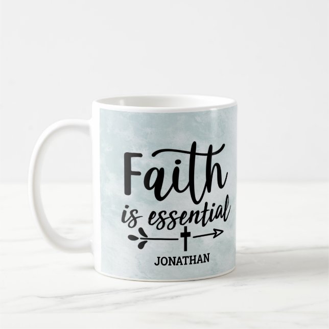 Faith Essential Personalised  Coffee Mug (Left)