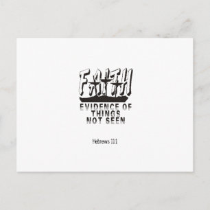 Faith Evidence of things not seen Postcard