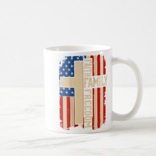 Faith Family Dom God Country Patriotic Christian O Coffee Mug