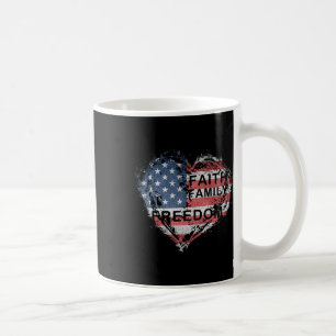 Faith Family Farming Freedom American Flag 4th Of Coffee Mug