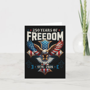 Faith Family Freedom American Flag Cross Patriotic Card