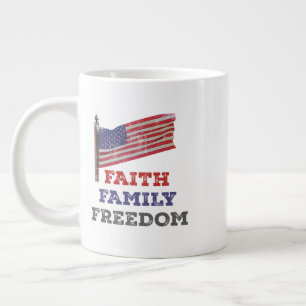 Faith Family Freedom Large Coffee Mug