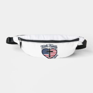 Faith Family Freedom Patriotic Cross Heart Shirt D Bum Bags