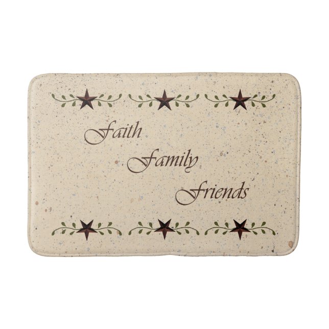 Faith Family Friends Bath Mat (Front)