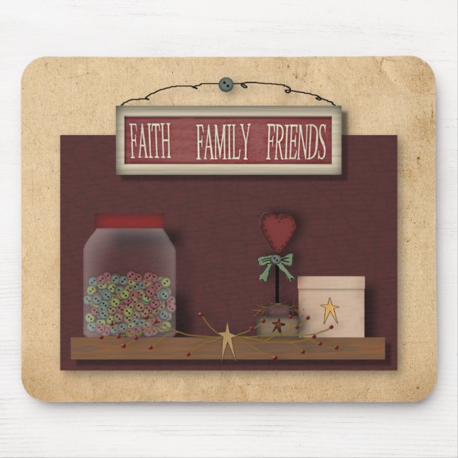 Faith Family Friends Mousepad (Front)