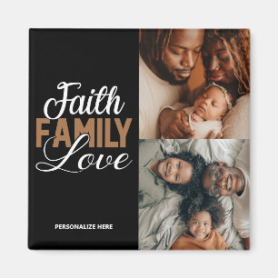 Faith Family Love Personalised Magnet