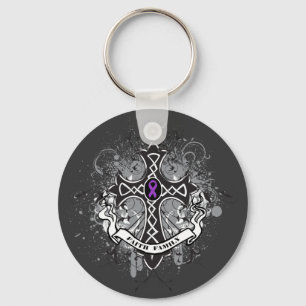 Faith Family Prayer Cross - Cystic Fibrosis Key Ring