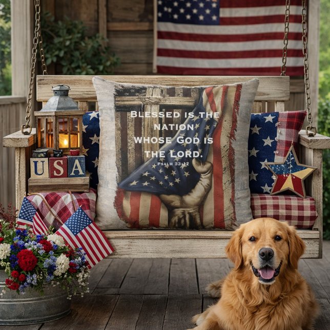 Faith‑Filled American Blessing Cushion (Creator Uploaded)