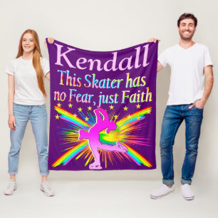 FAITH FILLED SKATER PERSONALIZED FLEECE BLANKET