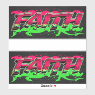 Faith First Name Graffiti Sticker