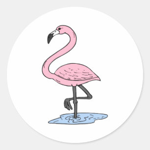 Faith Flamingo Classic Round Sticker