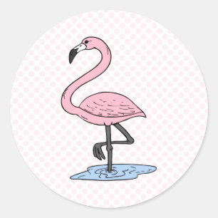 Faith Flamingo Classic Round Sticker