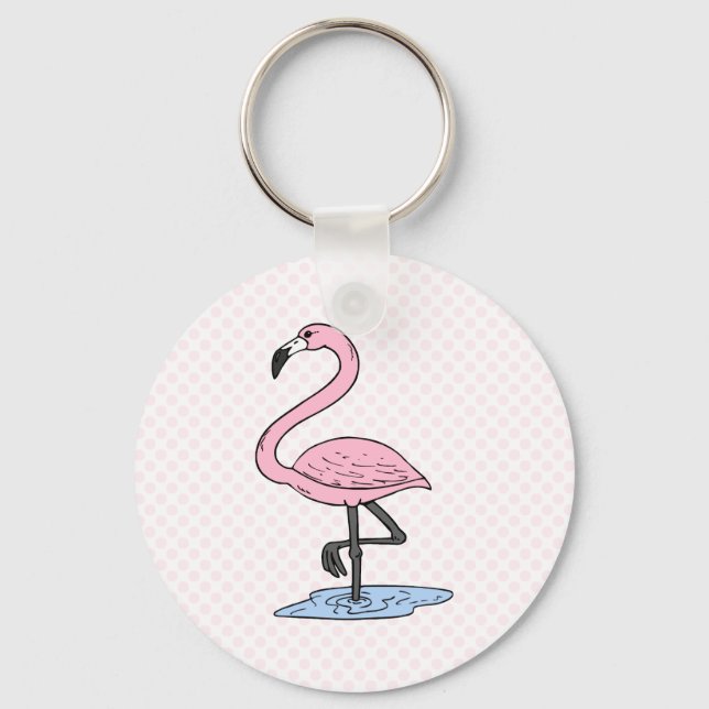 Faith Flamingo Key Ring (Front)