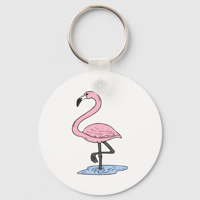 Faith Flamingo Key Ring (Front)