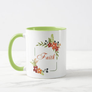 Faith floral mug