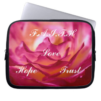 Faith Floweal Rose Laptop Sleeve